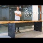 Building a Giant 12′ Live Edge Conference Table // Woodworking