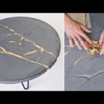 DIY KINTSUGI | How To Build a Round Concrete Coffee Table