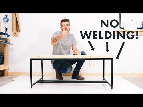 DIY Metal-Based Coffee Table w/ NO WELDING!! | Modern Builds