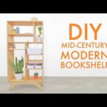 DIY Mid-Century Modern Plywood Bookcase / Shelf. FREE PLANS