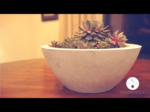 DIY Modern Concrete Bowl Planter | Modern Builds | EP. 1