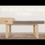 DIY Platform Bench With Built In Side Table | Modern Builds | EP. 65