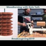 Turning A Wood Lamp Shade with KYLE TOTH!!!