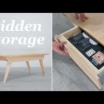 How to Build a Hidden Storage Coffee Table | Mid Century Modern DIY