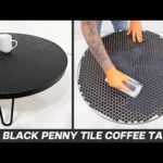 DIY Black Penny Tile Coffee Table | Modern Builds