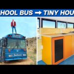 EP. 4: THE KITCHEN | DIY SCHOOL BUS TINY HOUSE CONVERSION | MODERN BUILDS