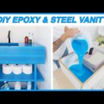 BUILDING an EPOXY POUR VANITY!! | MODERN BUILDS DIY