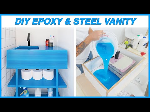 BUILDING an EPOXY POUR VANITY!! | MODERN BUILDS DIY