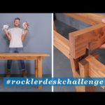 DIY Construction Lumber Desk for $50 in Materials | #rocklerdeskchallenge