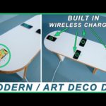 WIRELESS CHARGING COFFEE TABLE with 4 Pads | Modern Builds DIY | Free Woodworking Plans