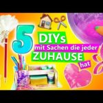 5 DIYs mit Sachen die jeder zuhause hat | Coole DINGE selber machen | Ideen gegen Langeweile zuhause