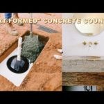 DIY “EARTH-FORMED” CONCRETE & RECLAIMED BEAM VANITY | Modern Builds