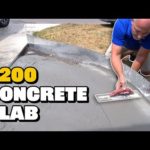 Simplest Way to Mix and Pour a Concrete Slab