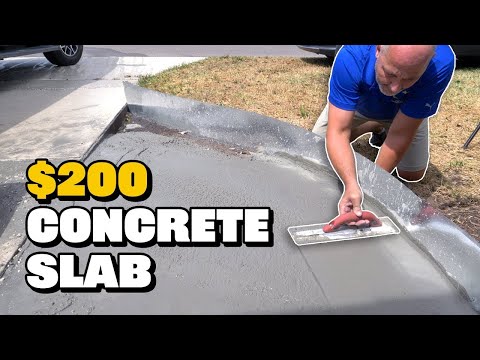 Simplest Way to Mix and Pour a Concrete Slab