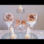 DIY | LIGHT BLING DOLLAR TREE WINE GLASS CENTERPIECE 2018 | INEXPENSIVE DIY