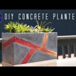 DIY Modern Concrete Planter Box || How to Make with Limited Tools