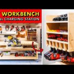 GARAGE SHOP STORAGE! 🛠 DIY 2×4 Workbench Base & Drill Charging Station