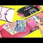 Miraculous Ladybug DIY Fashion Sketchbook with Cat Noir, Rena Rouge, and Carapace