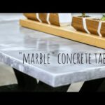 DIY “Marble” Concrete Table || w/ Shou Sugi Ban Base