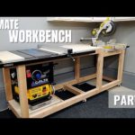 DIY Mobile Workbench & Compact Woodworking Station | Miter Saw, Table Saw, & Planer | Small Garage