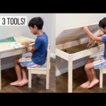 EASY DIY Kids Desk With Storage And Chair – Beginner-friendly 1-Day Project!