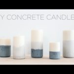 DIY Candles with Concrete Bases