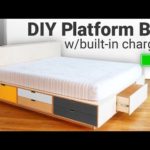 DIY Platform Bed with Lots of Storage and Built-in-Charging