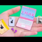 10 DIY Barbie Hacks and Crafts / Miniature IPhone 12, MacBook and More!