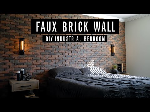 DIY Faux Brick Accent Wall– BEST TUTORIAL!