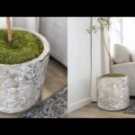 DIY Aged Stone Planter Pot // Hypertufa Style the Easy Way!