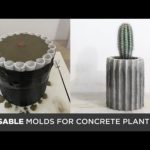 DIY Concrete Planters Cast in REUSABLE MOLDS