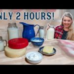 How She Makes All Her Dairy in 2 Hours! (Homemade Cheddar Cheese, Yogurt and more)