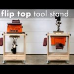 How To Build A DIY Flip Top Tool Stand Workstation // Woodworking Shop Project