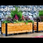 DIY Modern Raised Planter Box // How To Build – Woodworking