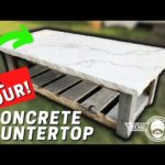 How to make a Concrete Counter Top in 1 hour!