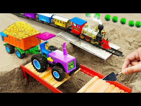 Diy tractor making mini Wooden Bridge | rescue diy tractor Bridge Collapsed by Hamster | HP Mini