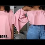 DIY Flared/Bell Sleeve Crop Top | T-Shirt Transformation