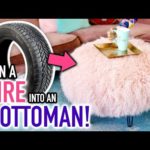 DIY Ottoman Made From a TIRE! – HGTV Handmade