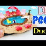 HOW TO MAKE MINIATURE Swimming Pool SUMMER diy craft polymer clay epoxy resin tutorial