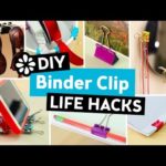 10 Easy DIY Binder Clip Life Hacks | Sea Lemon