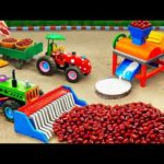 Diy tractor making bulldozer Black Bean Flour Grinder | Tractor Transporting Food for Cows | HP Mini