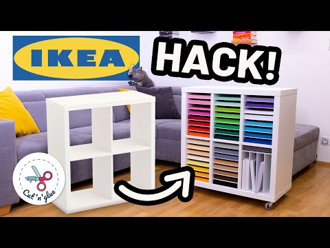 DIY IKEA Hack – Kallax modified to 45 shades paper rack [4K]