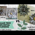 Dollar Tree DIY Faux Metal Flowers | Wall Decor | March Look for Less Challenge