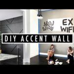 black accent wall diy | Geometric wood accent wall | Pinterest inspired accent wall