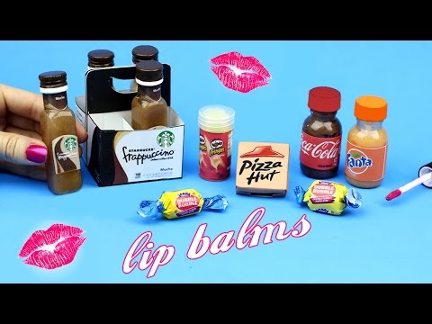 DIY Lip Balm {Easy}! 5 Miniature Starbucks, Soda, Pizza & Bubblegum Lip Gloss DIYs! Lip Balm How To