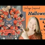 Vintage Inspired Halloween Wreath ~ How to Make a Halloween Wreath ~ Halloween DIY Collaboween 2023