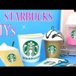 DIY School Supplies – 5 Starbucks DIYs (Liquid Phone Case, Mini Notebook, Slime   Pen & Keychain..)