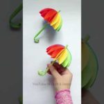 How To Make Beautiful Umbrella With Color Paper | DIY Paper umbralla easy