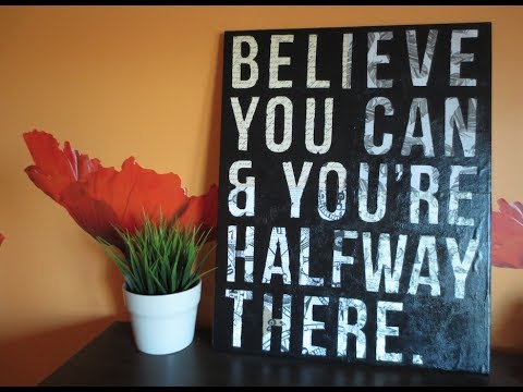 DIY: Easy Canvas Art – Custom Quote on Canvas (Room Decor)