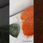 DIY CLAY LEAF DECORATIVE DISH #shorts #diyclaycreation #autumndiydecor #clayleaf #falldecor